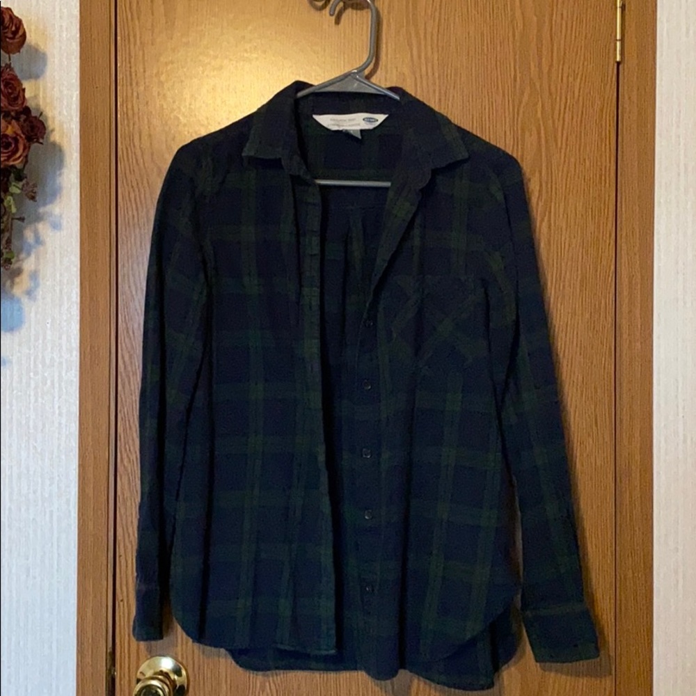 Button down plaid shirt